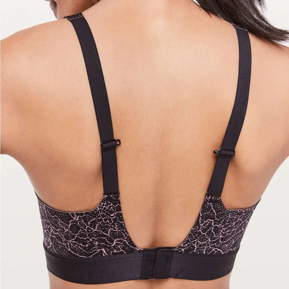 Lululemon Fine Form‎ Sports Bra Lacescape Spanish Rose Black / Black 32B - Picture 6 of 9